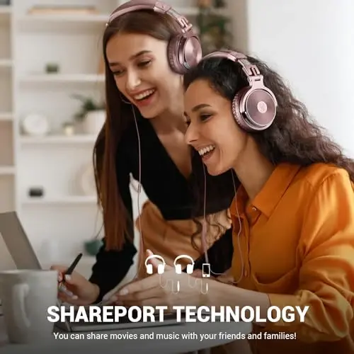 OneOdio simli quloqchinli studiya monitori va DJ stereo garnituralari 50 mm Neodymium drayverlari va AMP kompyuter yozuvi podkast klaviatura gitara noutbuki uchun 1/4 dan 3,5 mm gacha bo'lgan jak bilan - Pushti - 5