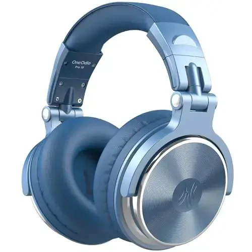 OneOdio Wired Over Ear Headphones Hi-Res Studio Monitor & Mixing DJ Stereo Headsets with 50mm Drivers and 1/4 to 3.5mm Jack for AMP Computer Recording Podcast Keyboard Guitar Laptop - Sky Blue - 1