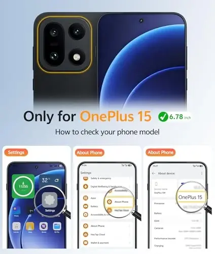 Oneplus 15 G‘ilofi uchun FNTCASE: Magnitli Mat Shaffof Muzli Yupqa Zarbaga Qarshi Telefon Qoplami | Bardoshli Ekranni Himoya Qilish | Harbiy Darajadagi Himoya Tomchisidan Himoya Qiluvchi Qoplamalar, 6.78 dyuym - FNTCASE (1)