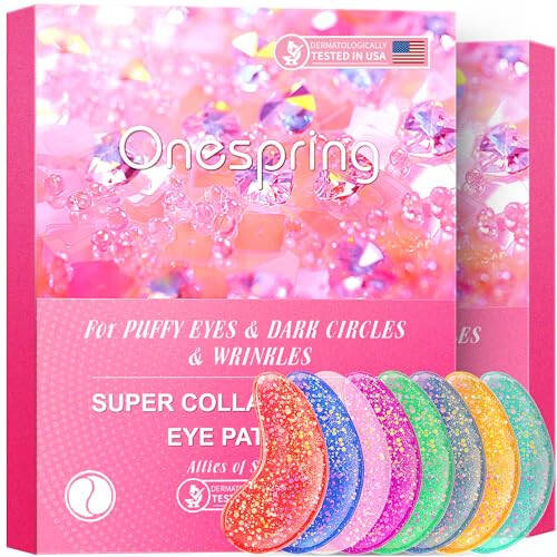 Onespring Under Eye Patches (24 Pairs) - Upgrade Eye Gel Pads for Wrinkles, Puffy Eyes, Dark Circles, Eye Bags, Natural Collagen Eye Gels Pads, Under Eye Mask Patches for Refreshing, Revitalizing - 10