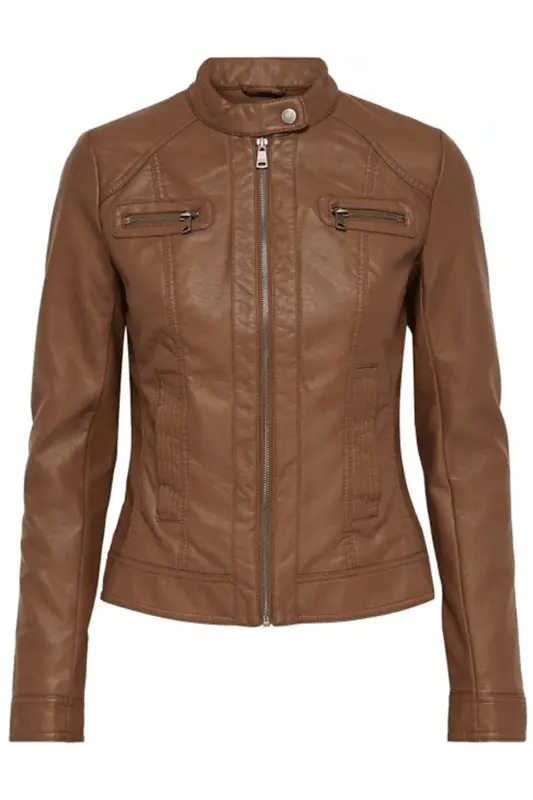 Onlbandıt Faux Leather Bıker Otw Noos Mont 15081400 Cognac - Cognac - 5