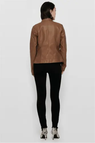 Onlbandıt Faux Leather Bıker Otw Noos Mont 15081400 Cognac - Cognac - 7