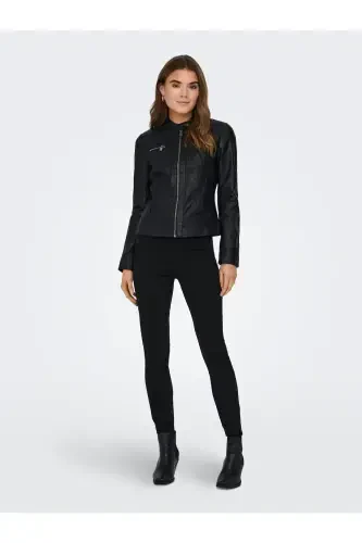 Onlbandıt Women's Faux Leather Slim Fit Jacket 15081400 - ONLY (1)