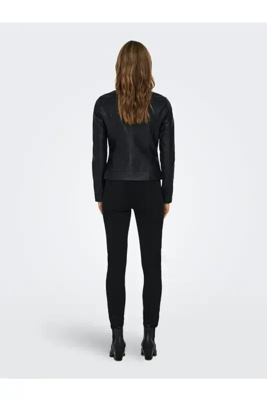 Onlbandıt Women's Faux Leather Slim Fit Jacket 15081400 - 3