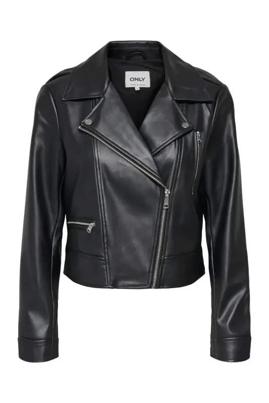 OnlJıll Faux Leather Bıker Otw Noos Kadın Suni Deri Mont Ve Ceket Siyah - Siyah15361396 - 2