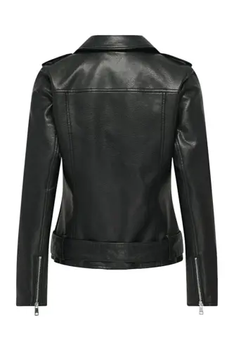 ONLMILLE 15357332 Siyah Kadın Deri Ceket - BLACK/SİYAH - ONLY (1)