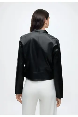 ONLYJıll Biker Otw Noos Kadın Deri Ceket Black - Siyah55 - 1