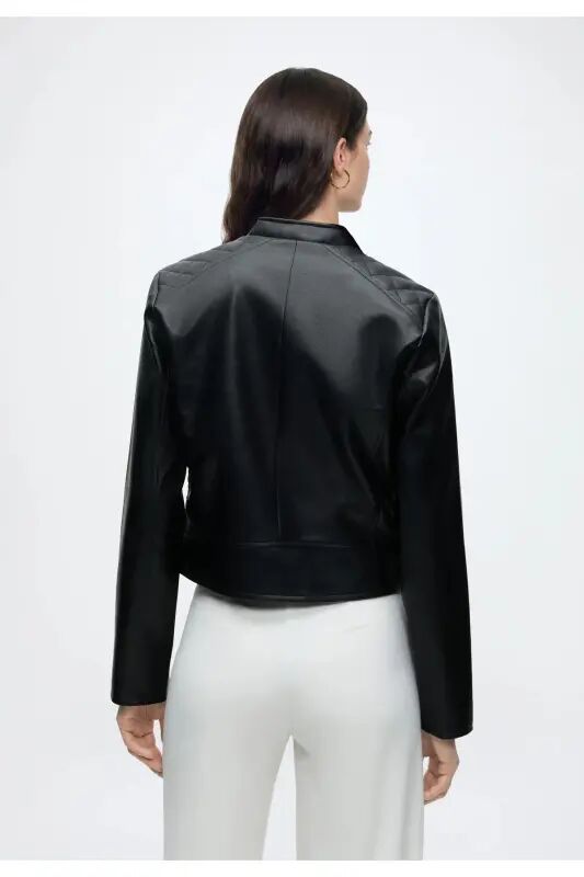 ONLYJıll Biker Otw Noos Kadın Deri Ceket Black - Siyah55 - Only
