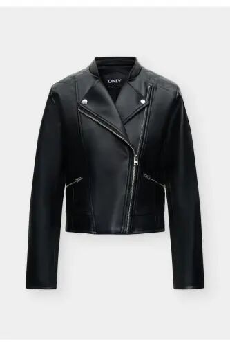 ONLYJıll Biker Otw Noos Kadın Deri Ceket Black - Siyah55 - Only (1)