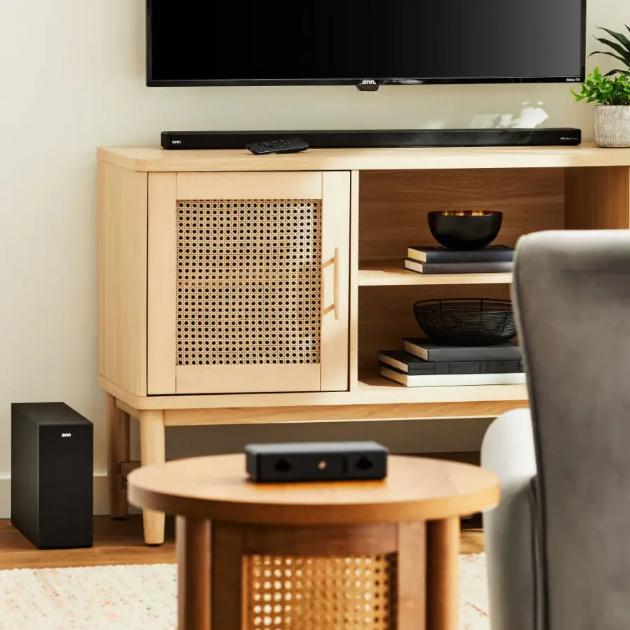 onn. 5.1 Dolby Atmos Ultra İnce Surround Ses Çubuğu Sistemi, Kablosuz Subwoofer va Simsiz Sun'iy Yo'ldosh Karnay, 36