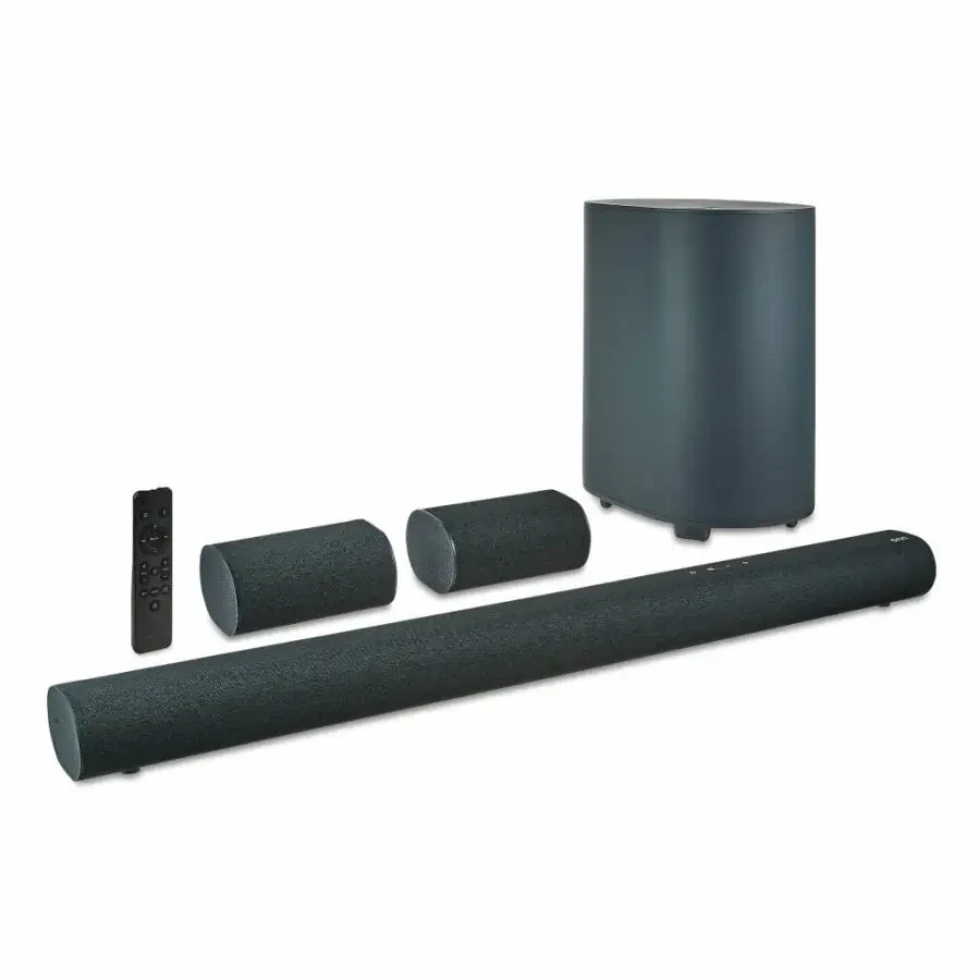 onn. 5.1.2 Surround Soundbar with Dolby Atmos, Wireless Subwoofer and True Wireless Satellite Speakers, 42