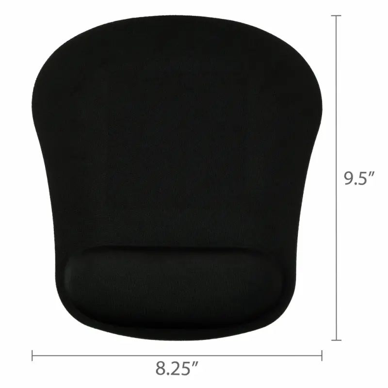 onn Mouse Pad with Memory Foam Wrist Rest Ergonomic Black - 7