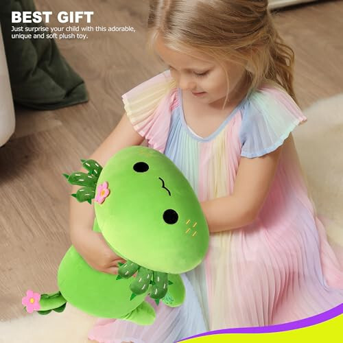 Onsoyours Cute Axolotl Plush, Soft Stuffed Animal Salamander Plush Pillow, Kawaii Plushie Toy for Kids (Axolotl Cactus, 13 inches) - 41