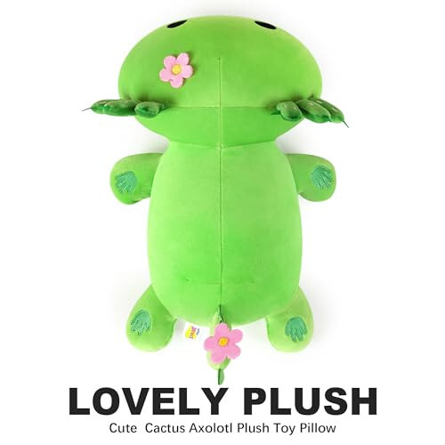 Onsoyours Sevimli Axolotl Peluş, Yumuşak Doldurulmuş Hayvan Semender Peluş Yastık, Çocuklar İçin Kawaii Peluş Oyuncak (Axolotl Kaktüs, 13 inç) - 39