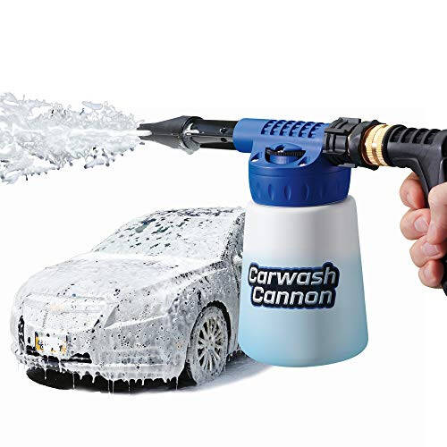 Оntel Carwash Cannon Пенообразователь Насадка Пистолет для Автомобиля, Грузовика, Лодки и многого другого - 5 режимов распыления, Просто побрызгайте и промойте, без остатков или пленки (Упаковка может отличаться) - 1