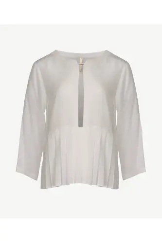 Önü Bağlamalı Bluz-BEYAZ - 6