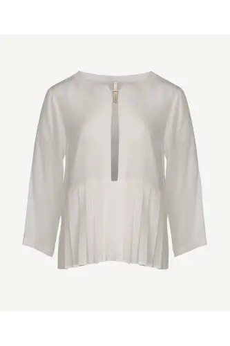 Önü Bağlamalı Bluz-BEYAZ - 7
