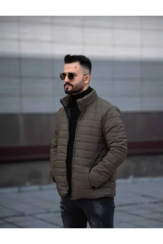 ONURMEN NEW SEASON Men's Black Padded Lined Jacket-Khaki 