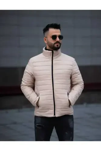 ONURMEN YENİ SEZON Erkek Siyah Şişme Astarlı Mont Ceket-Bej - ENDEİS COLLECTİON (1)