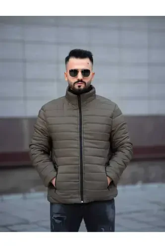 ONURMEN YENİ SEZON Erkek Siyah Şişme Astarlı Mont Ceket-Haki - 2