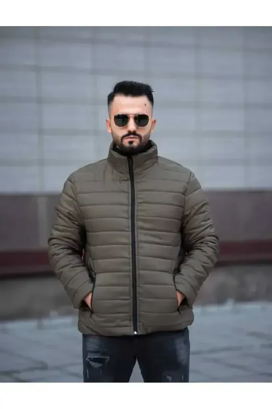 ONURMEN YENİ SEZON Erkek Siyah Şişme Astarlı Mont Ceket-Haki - 2