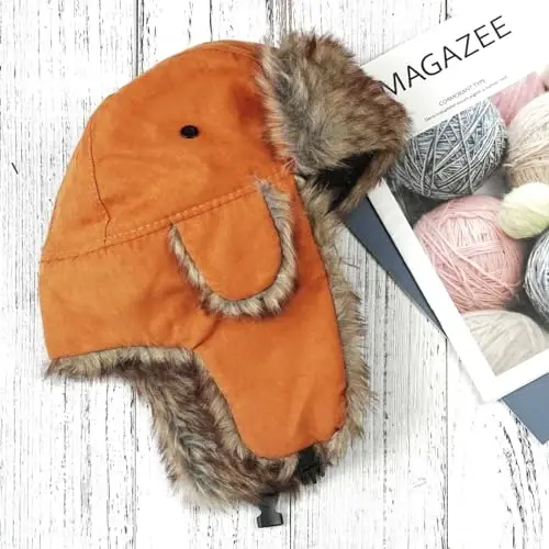 ONWAY Trapper Hat Ayollar Erkaklar uchun Sun'iy Mo'ynali Quloqchinli Qishki Shapkalar - 3