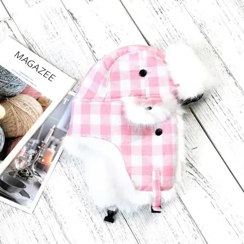 ONWAY Trapper Hat Ayollar va erkaklar uchun sun'iy mo'ynali quloqli qishki shapkalar - 3