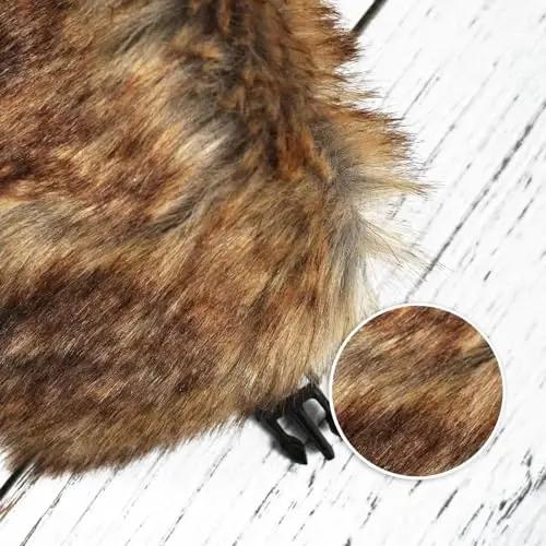 ONWAY Trapper Hat Qishki shapkalar ayollar va erkaklar uchun sun'iy mo'ynali quloqchinlar bilan - 5