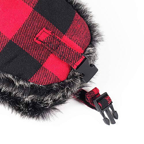 ONWAY Trapper Hat Winter Hats for Women Men with Faux Fur Ear Flaps - 6