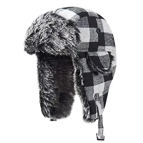 ONWAY Trapper Hat Winter Hats for Women Men with Faux Fur Ear Flaps - 1