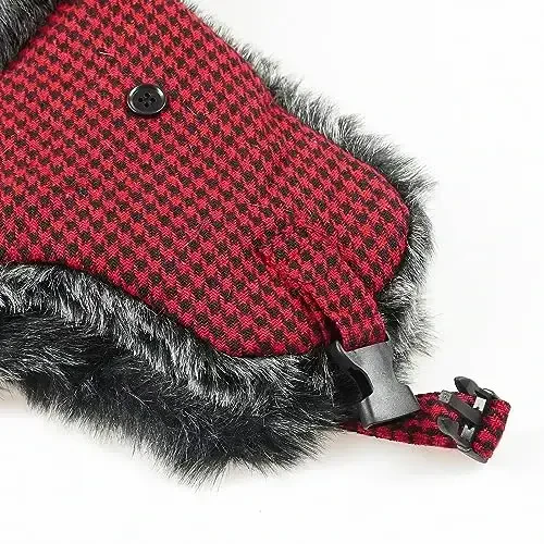 ONWAY Trapper Hat Winter Hats for Women Men with Faux Fur Ear Flaps - 3