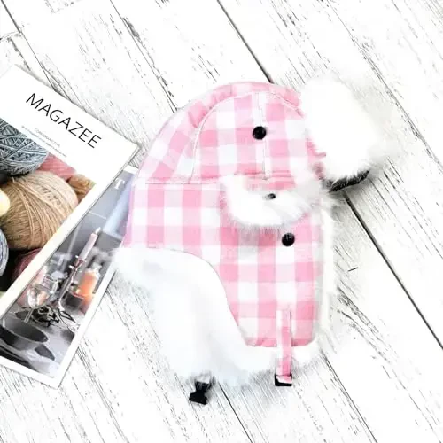 ONWAY Trapper Hat Winter Hats for Women Men with Faux Fur Ear Flaps - 3