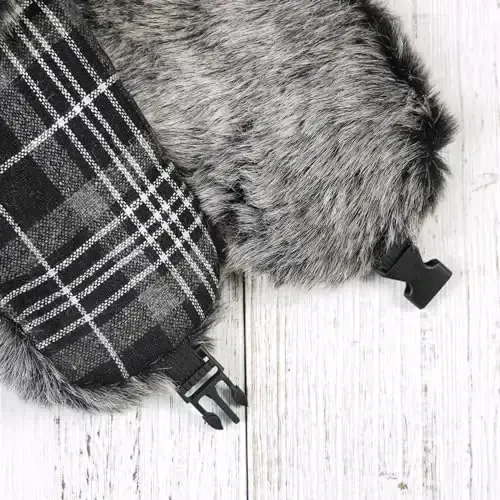 ONWAY Trapper Hat Winter Hats for Women Men with Faux Fur Ear Flaps - 4