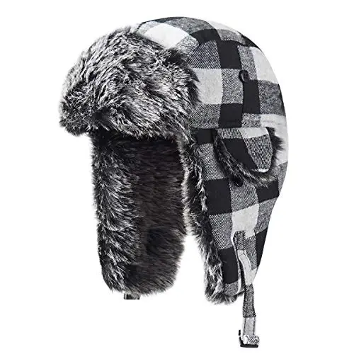 ONWAY Trapper Hat Winter Hats for Women Men with Faux Fur Ear Flaps - 1