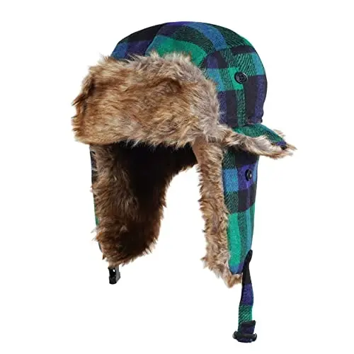 ONWAY Trapper Hat Winter Hats for Women Men with Faux Fur Ear Flaps - 1