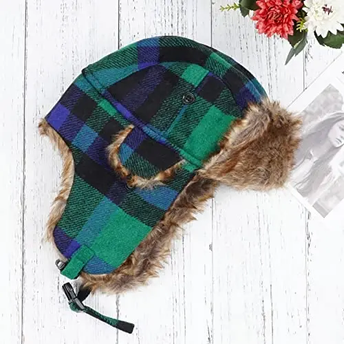 ONWAY Trapper Hat Winter Hats for Women Men with Faux Fur Ear Flaps - 2
