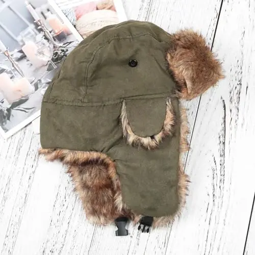 ONWAY Trapper Hat Winter Hats for Women Men with Faux Fur Ear Flaps - 3