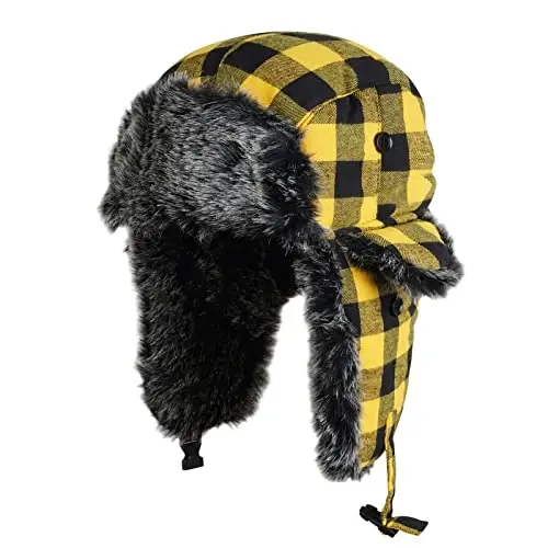 ONWAY Trapper Hat Winter Hats for Women Men with Faux Fur Ear Flaps - ONWAY