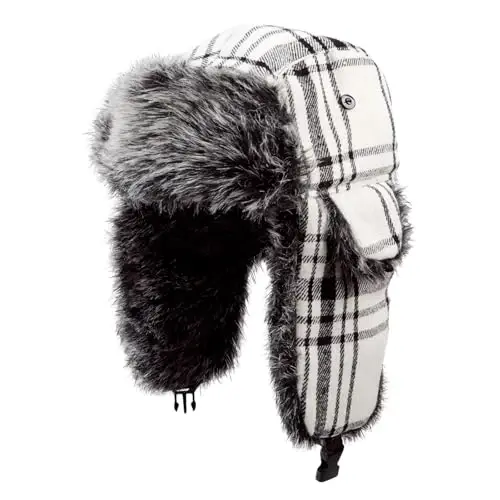 ONWAY Trapper Hat Winter Hats for Women Men with Faux Fur Ear Flaps - 1