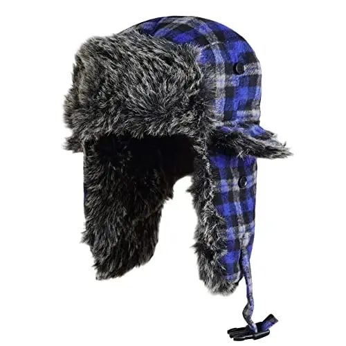 ONWAY Trapper Hat Winter Hats for Women Men with Faux Fur Ear Flaps - ONWAY