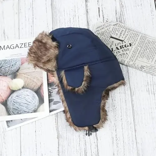 ONWAY Trapper Hat Winter Hats for Women Men with Faux Fur Ear Flaps - 2