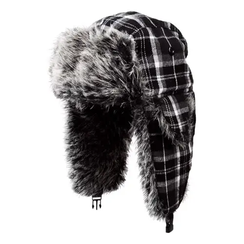 ONWAY Trapper Hat Winter Hats for Women Men with Faux Fur Ear Flaps - 1