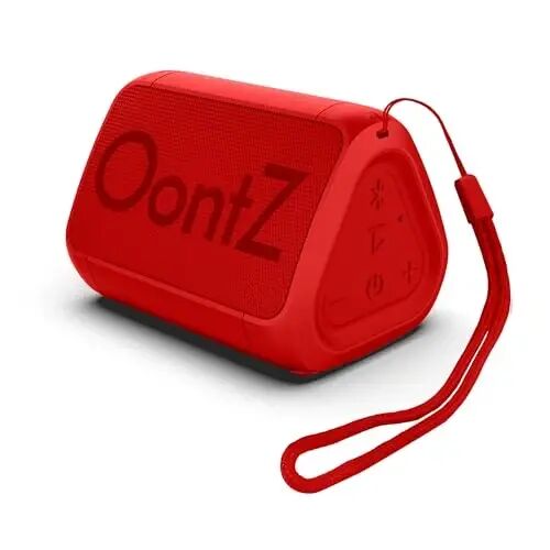 OontZ Angle Solo Compact Bluetooth Speaker, 14-Hour Playtime, Red | Compact 5W Bluetooth speaker with clear sound, 100-ft range, IPX5, mic, AUX Input and USB-C Charging Cable. - 4