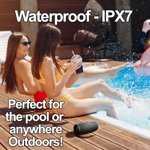 OontZ Cylinder Bluetooth Speaker, Portable Wireless Bluetooth 5.0 Speaker, 14 Watts, up to 100 ft Bluetooth Range, IPX7 Waterproof Loud Portable Bluetooth Speaker - CAMBRIDGE SOUNDWORKS (1)