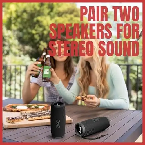 OontZ Silindr Bluetooth Karnay, Ko'chma Kablosiz Bluetooth 5.0 Karnay, 14 Vat, 100 futgacha Bluetooth Masofasi, IPX7 Su O'tkazmaydigan Baland Ko'chma Bluetooth Karnay - 6