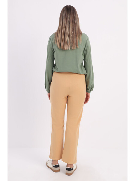 Open Beige Pocket Joggers-Beige - 4