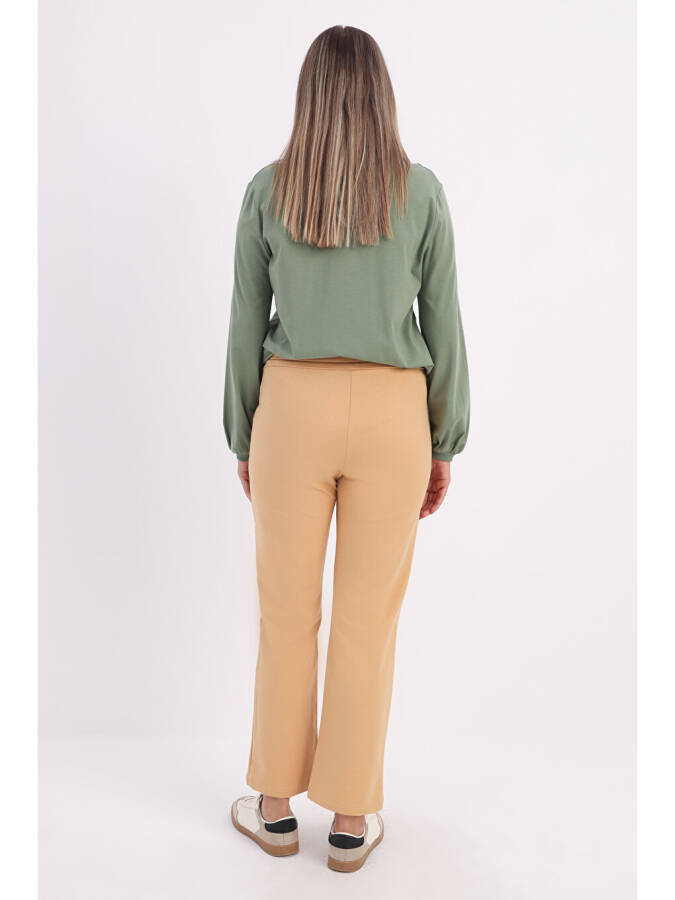 Open Beige Pocket Joggers-Beige - 4