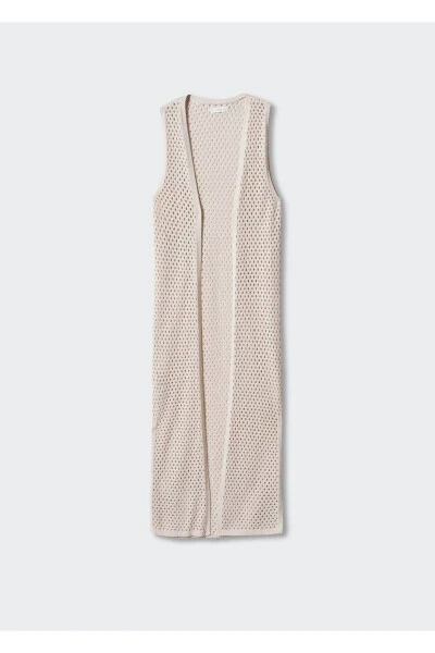 Openwork Cotton Vest - 3