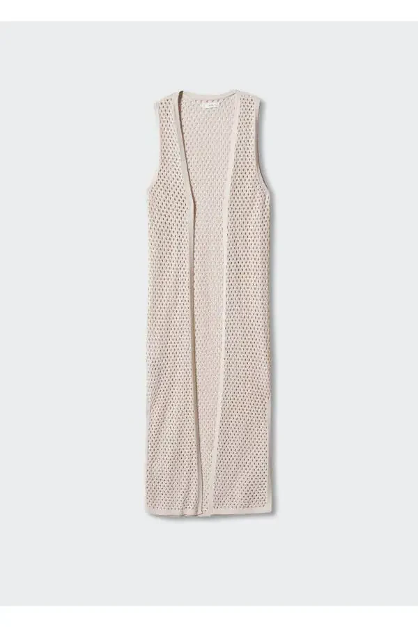 Openwork Cotton Vest - 3