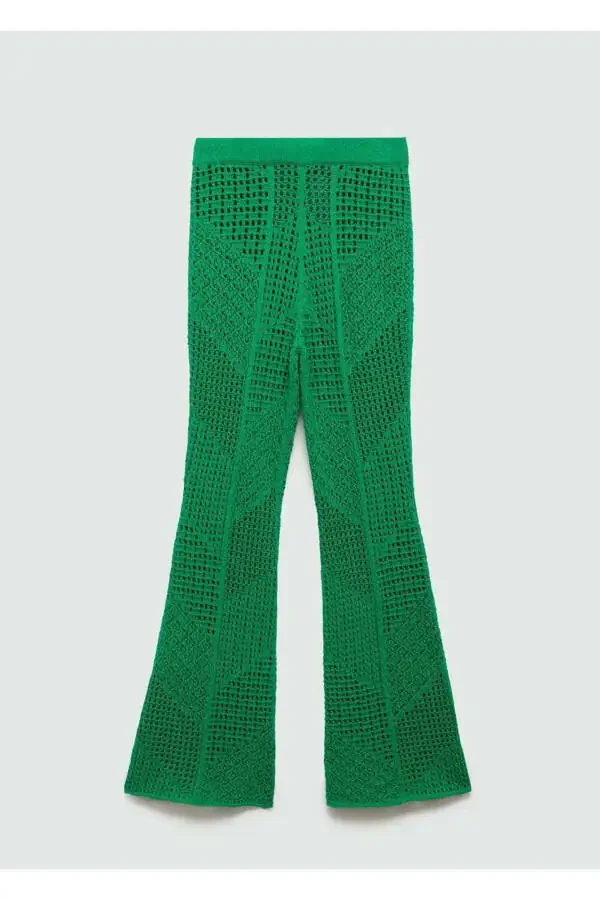 Openwork Knit Pants - 3